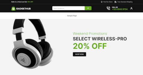 Screenshot of Tech Commerce Site